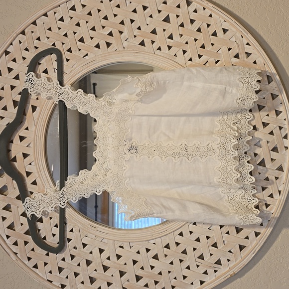 J.Crew Retail Lace-trim squareneck tank top in linen white XXS $69.50 - Picture 11 of 13